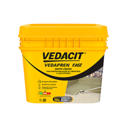 Manta líquida Vedapren Fast branco 15kg Impermeabilizante