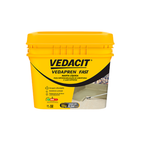 Manta líquida Vedapren Fast branco 15kg Impermeabilizante