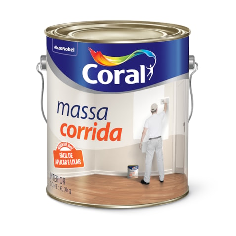 Massa corrida PVA Coral 6kg 3,6L