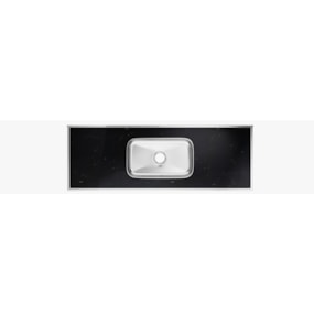 Pia de Laminado Forminox 1,5m X 56cm Mármore Negro