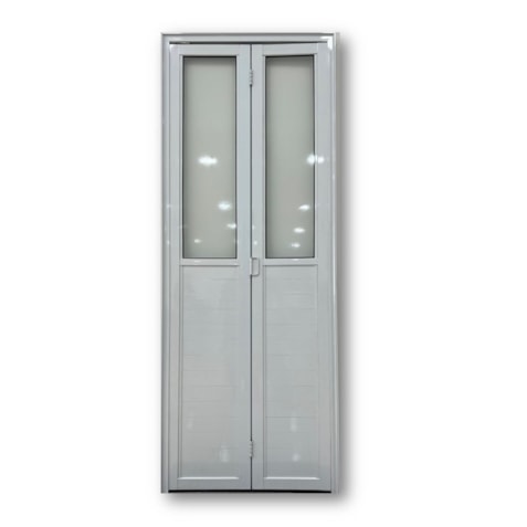 Porta Alumínio Camarão C/Lambril Vidro Dir. 210X80 Janellot