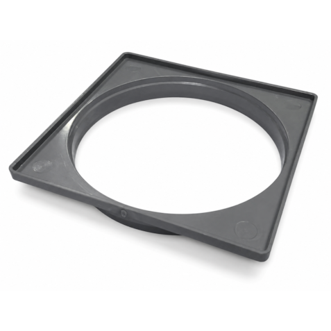 Porta grelha prata quadrada Tigre 100mm    4"