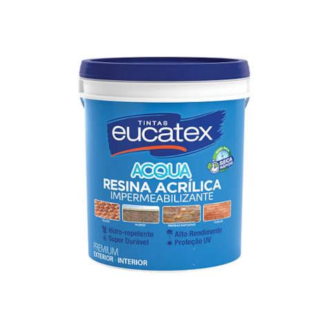 Resina acrílica base água incolor 3,6L Eucatex