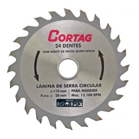 Serra circular vídea 24D Cortag 7.1/4" 185mm