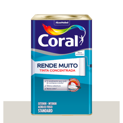 Tinta acrílica fosca Rende Muito Interior Exterior 16L Gelo