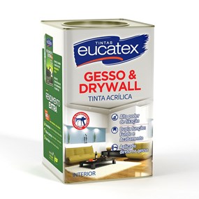 Tinta acrílica p/ Gesso & Drywall Eucatex 18L