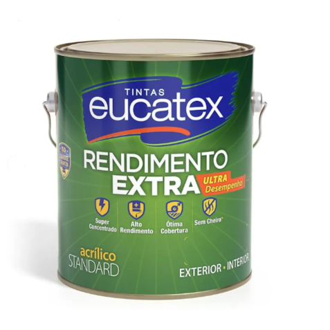 Tinta Latex Acrílica Eucatex Rendimento Extra 3.6L  Amarelo Frevo