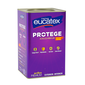 Tinta Latex Acrílico Eucatex Protege fosco 18L branco