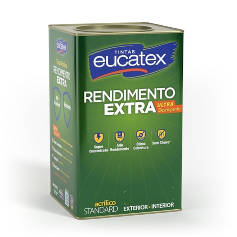Tinta Latex Acrílico Eucatex Rendimento Extra fosco 18L Vermelho Cardinal