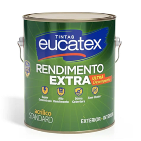 Tinta Latex acrílico Rendimento Extra Eucatex 3,6L Chromium