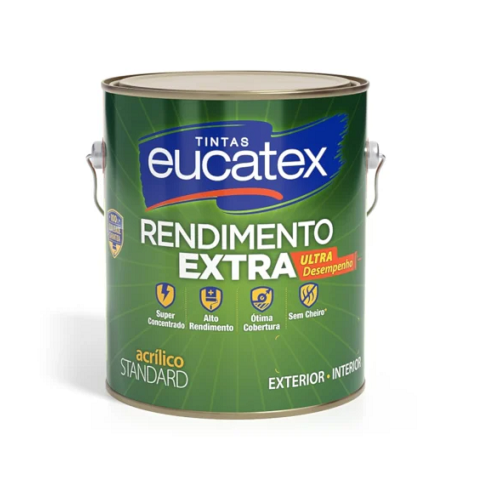 Tinta Latex acrílico Rendimento Extra Eucatex 3,6L Chromium