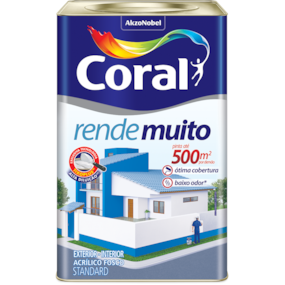 Tinta latex Coral Rende Muito 18L Branco Gelo
