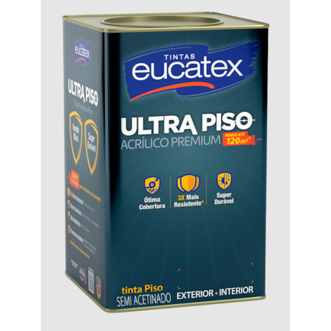 Tinta Piso Eucatex Ultra Piso 18L Castor semiacetinado