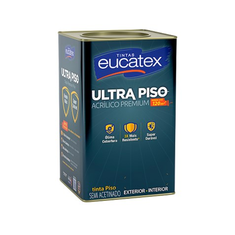 Tinta Piso Eucatex Ultra Piso 18L Cinza