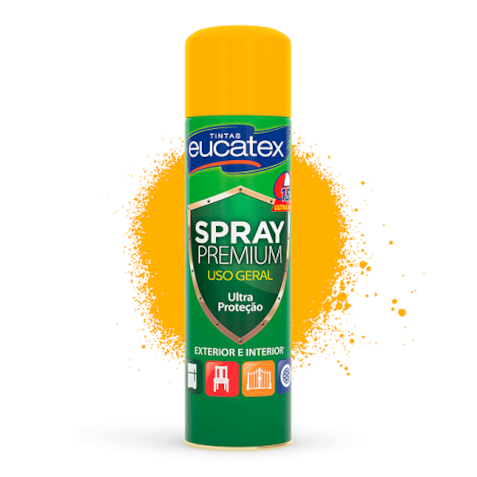Tinta Spray Eucatex Uso Geral Amarelo