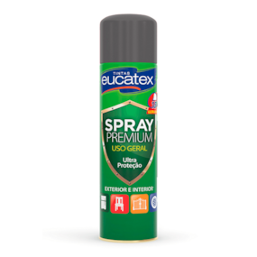 Tinta Spray Eucatex Uso Geral Grafite