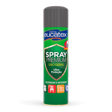 Tinta Spray Eucatex Uso Geral Grafite