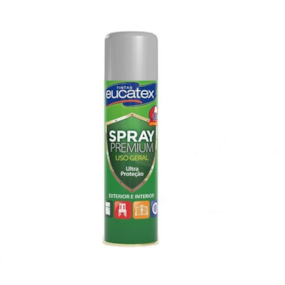 Tinta Spray Eucatex Uso Geral Prata metalizado