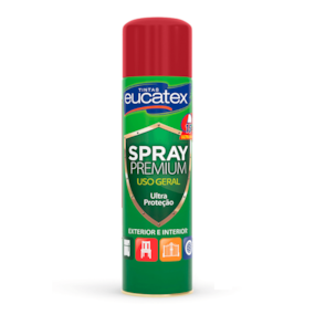 Tinta Spray Eucatex Uso Geral Vermelho