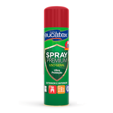 Tinta Spray Eucatex Uso Geral Vermelho