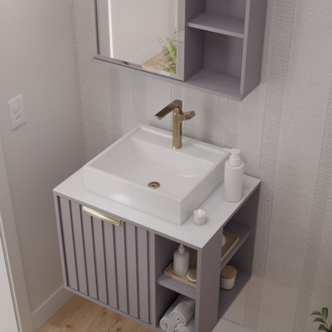 Toucador MGM Mod. Noruega 60cm Platina