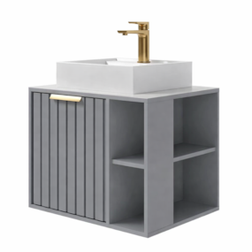 Toucador MGM Mod. Noruega 60cm Platina