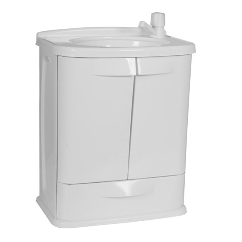 Toucador plástico Astra c/ lavatório 45X32X58 branco